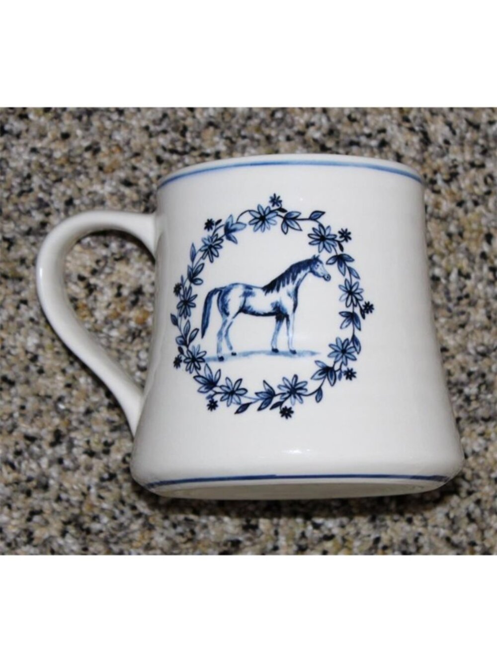 Rare Vintage Farm Molly Hatch Horse Mug 4"  Stoneware Farmhouse Equestrian